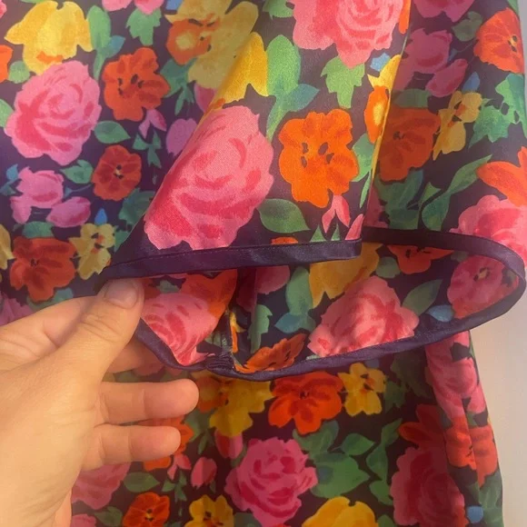 Vintage Victoria Secret Gold Label Silky Soft Floral Oversized Night Shirt - Picture 5 of 5